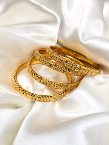 Gold Branch Bangles