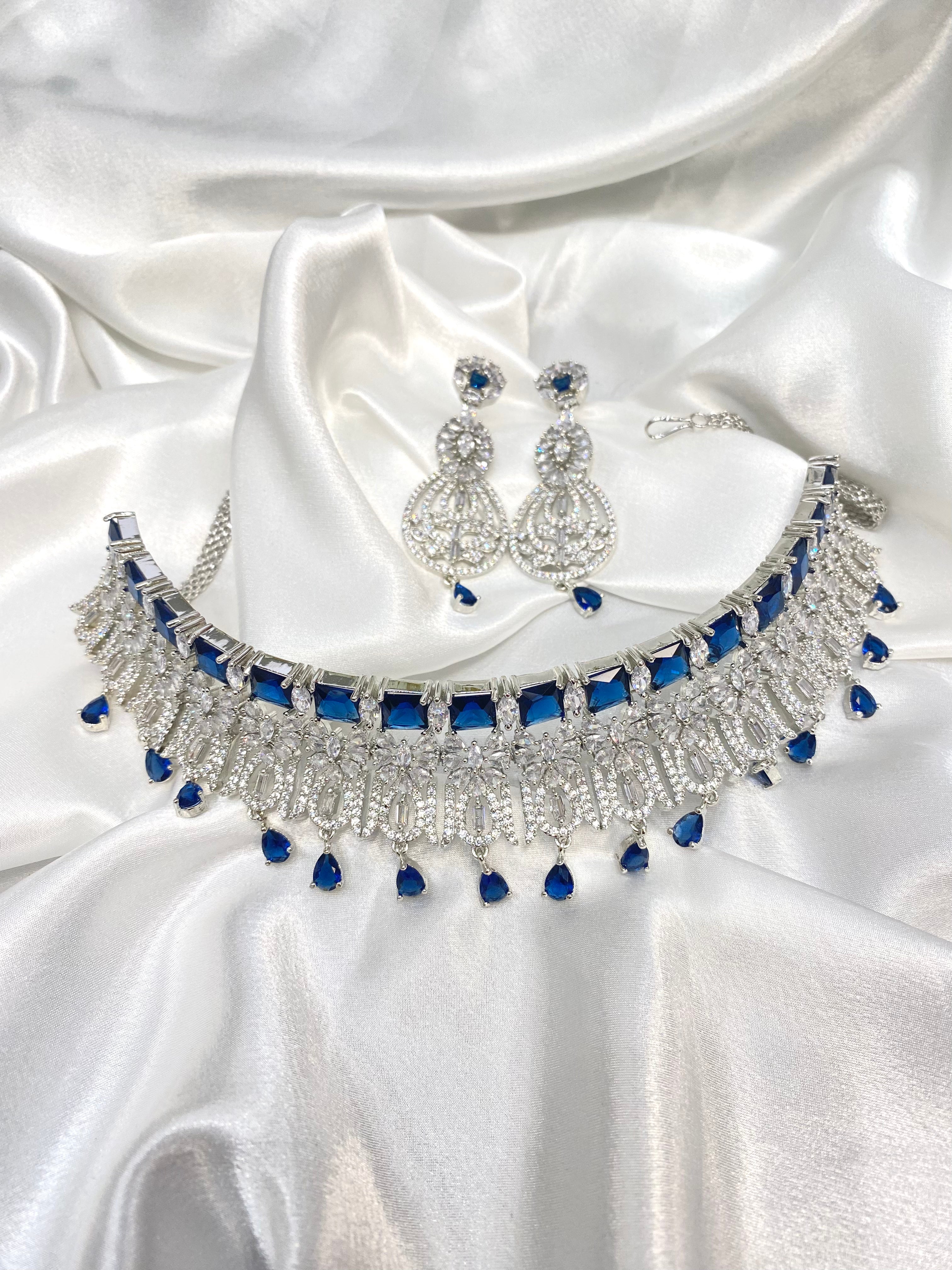 Blue Tiara Choker