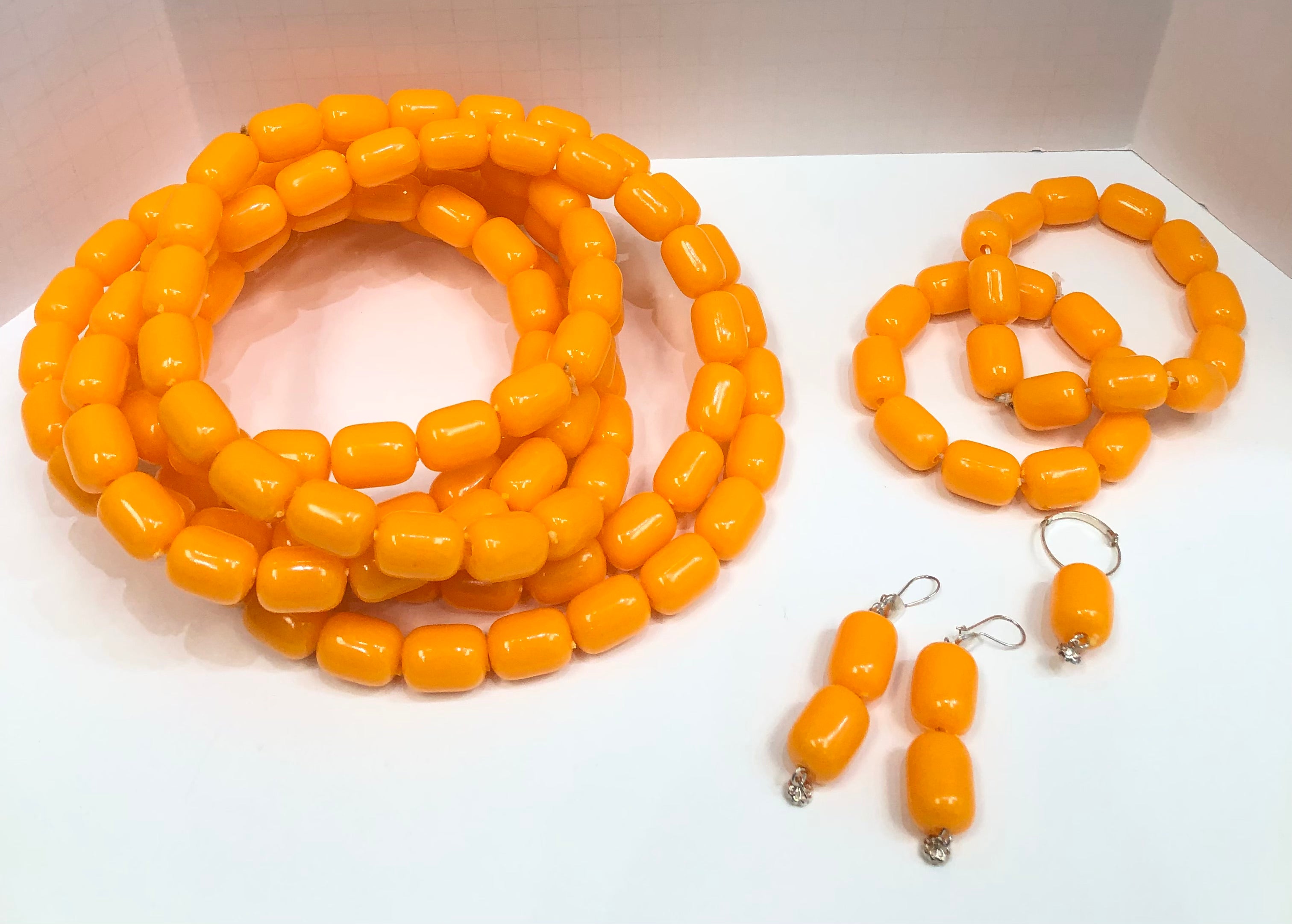 Bright Orange Beads