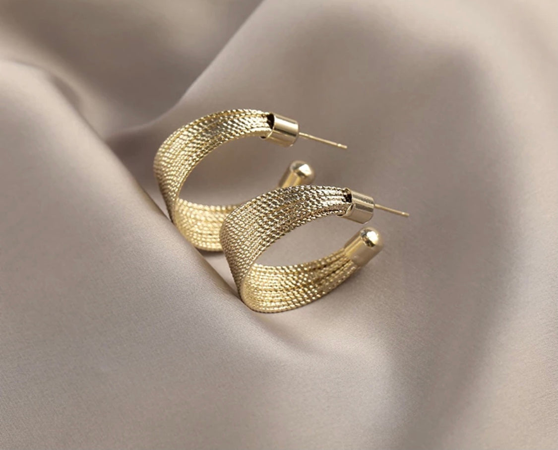 Curved Gold Hoops