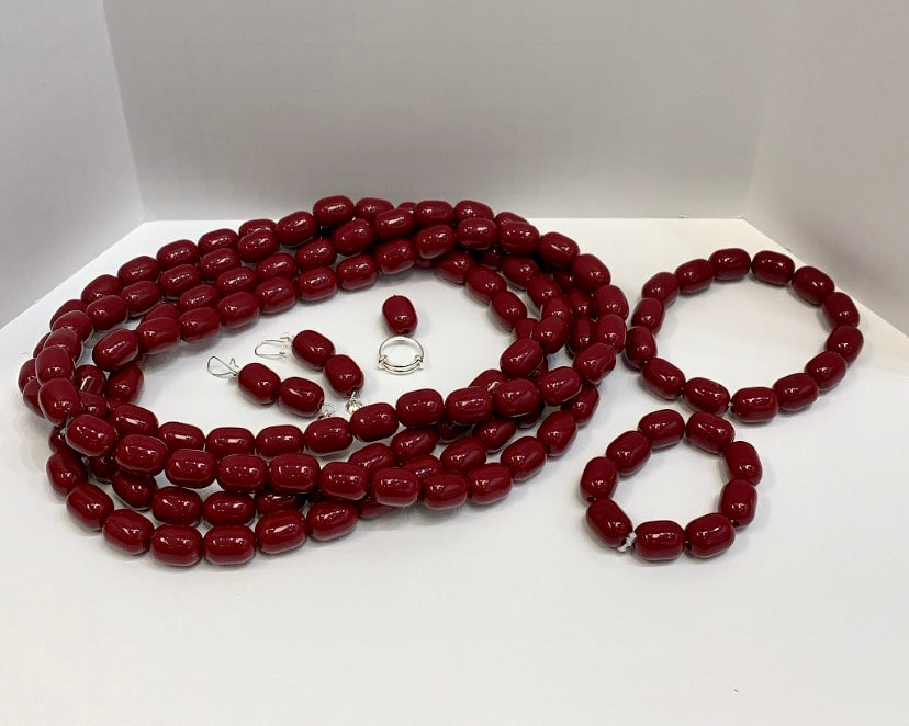 Burgundy Beads