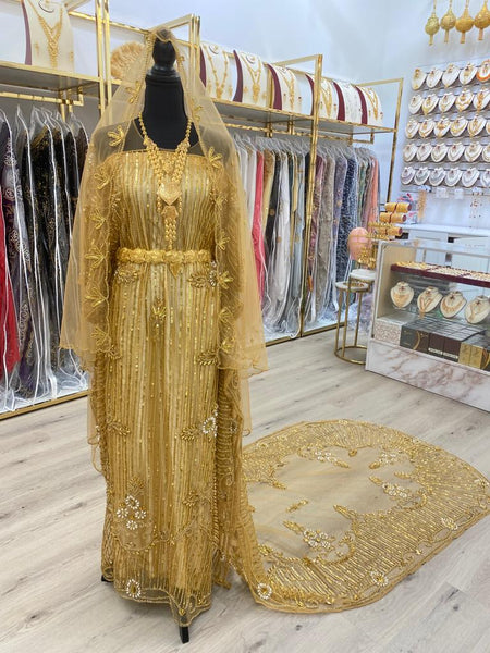 LADAN Gold Lace Bridal Dirac Dubai Bridal LADAN Gold Lace Bridal Dirac Dubai Bridal