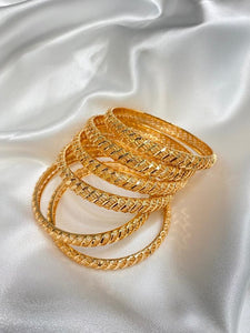 Rose Gold Line Bangles