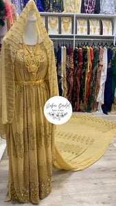 ILHAM Gold Chiffon Bridal Dirac