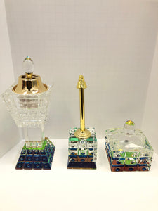 3 piece Oud and Attar Crystal set